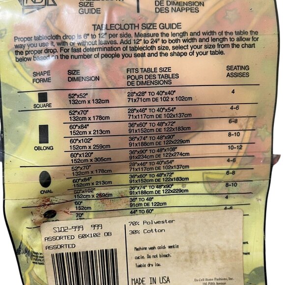 Kemp & Beatley Holiday Folio Ribbons Bows Christmas Tablecloth 60x102 Oblong New - Picture 7 of 7